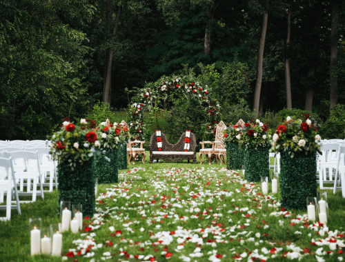 A Floral Wedding Mandap Decoration
